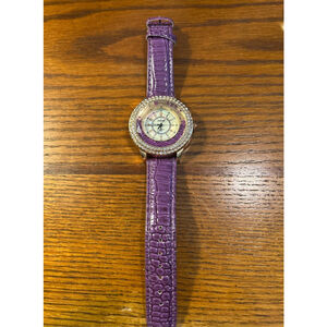 Women's GoGoey Purple & Silver Rhinestone Watch adjustable